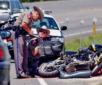 Motorcycle Crash with Cops on Scene - www.MotorCycles123.com
